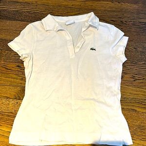 Lacoste white polo